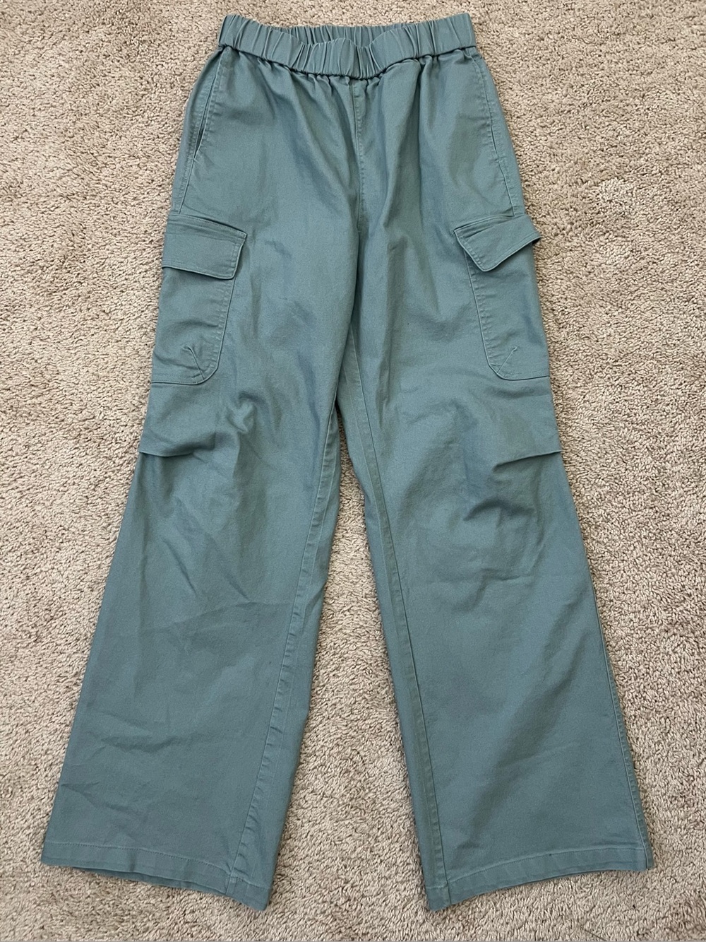 Sincerely Jules Khaki Cargo Pants Women’s Small Baggy Wide Leg Streetwear Y2K